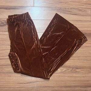 Shein Ribbed Faux Velvet Flare Pants